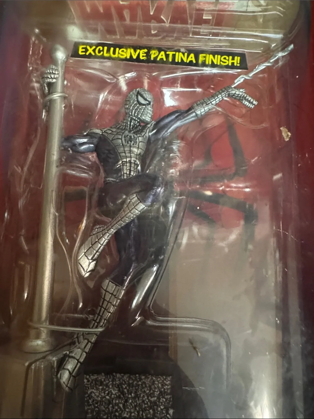 Marvel Titanium Series Die-Cast Spider-Man Figurine - Black/Gray Patina DC2